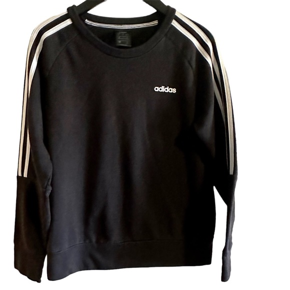 adidas Tops - Adidas Black Crewneck Sweatshirt, Medium